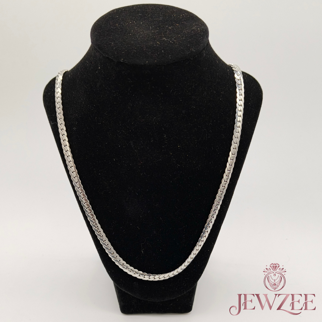 Classic Flat Silver Chain