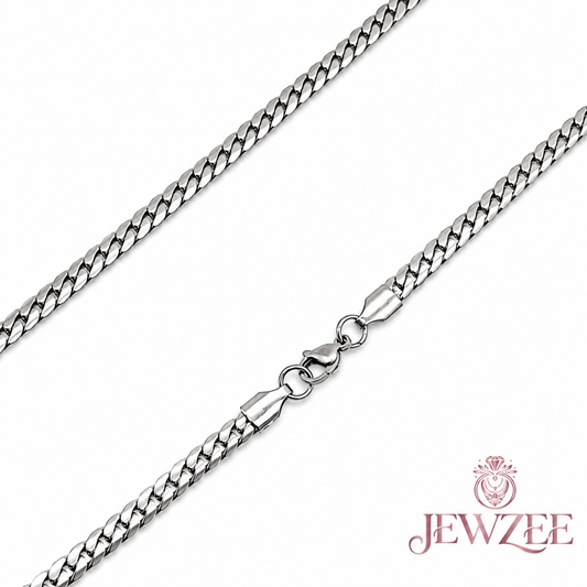 Classic Flat Silver Chain