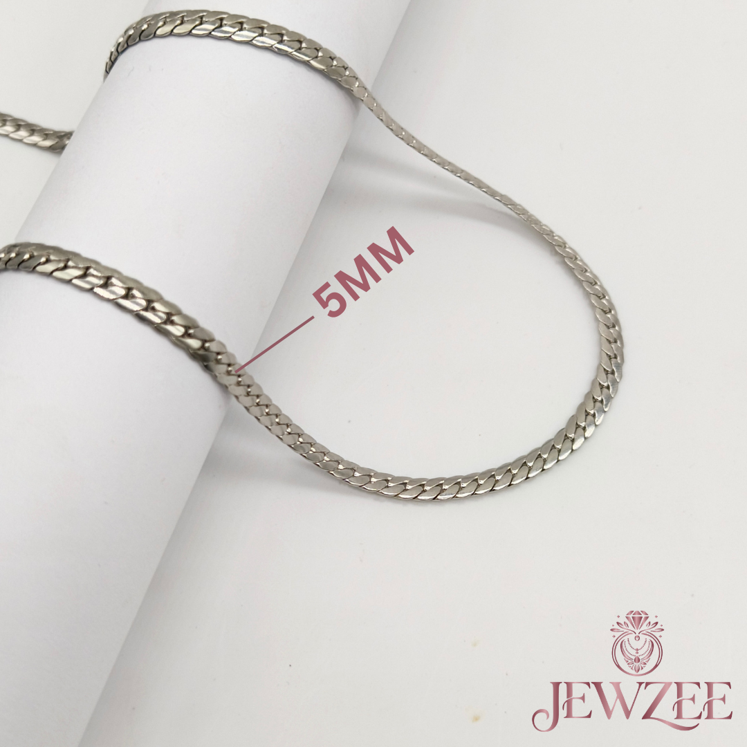 Classic Flat Silver Chain