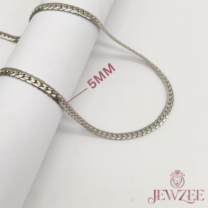 Classic Flat Silver Chain