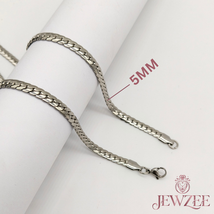 Classic Flat Silver Chain