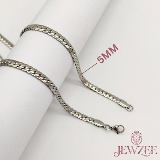 Classic Flat Silver Chain