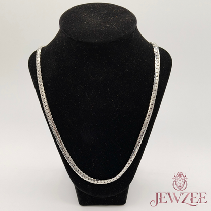 Classic Flat Silver Chain