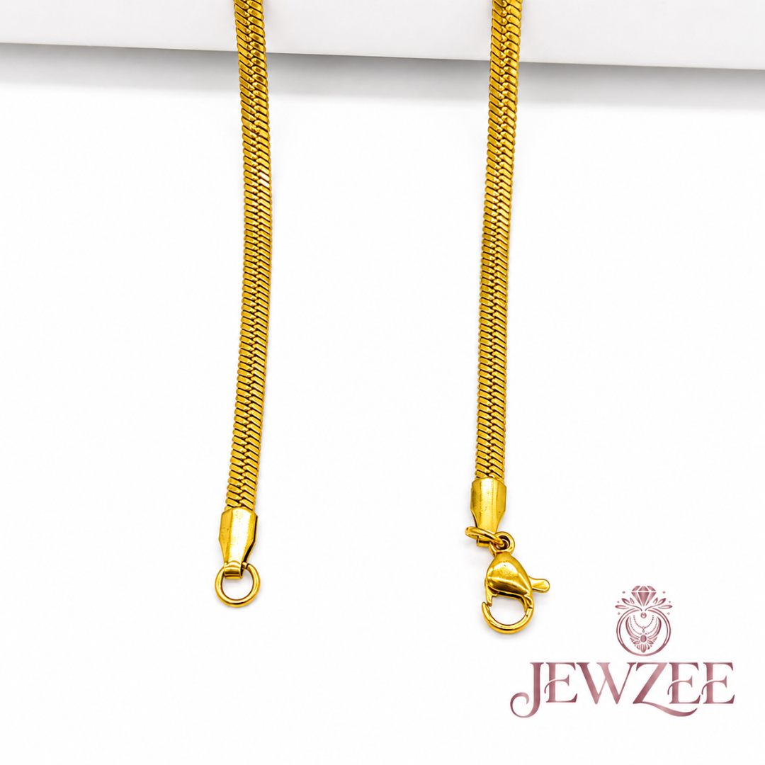 Sleek Snake 18K Gold Plated Chain