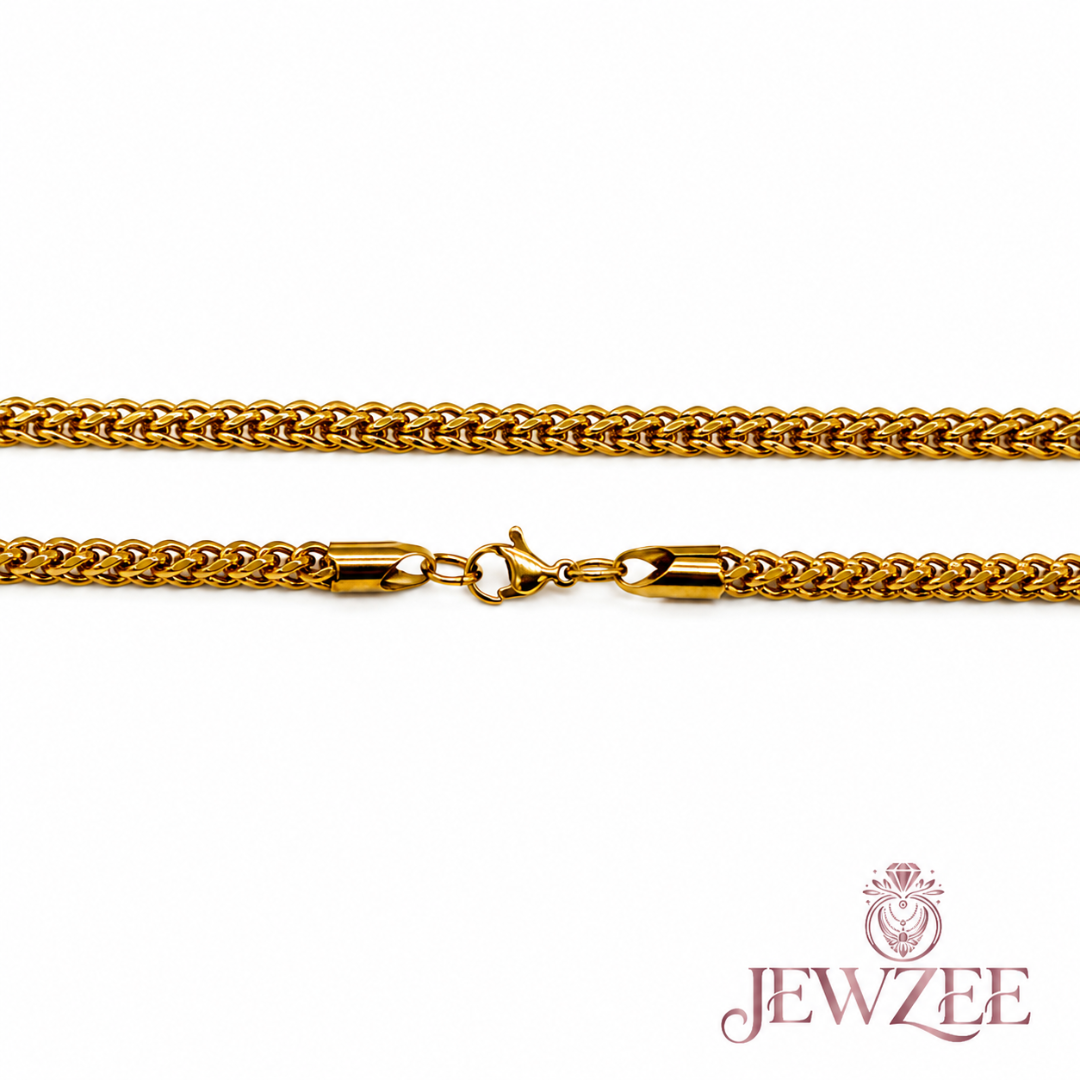 Box Charm 18K Gold Plated Chain