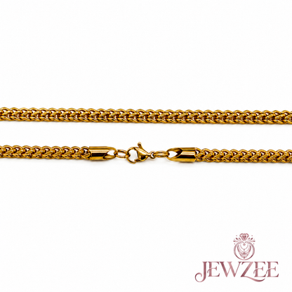 Box Charm 18K Gold Plated Chain