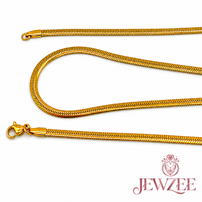 Sleek Snake 18K Gold Plated Chain