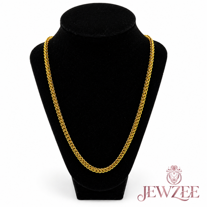 Box Charm 18K Gold Plated Chain