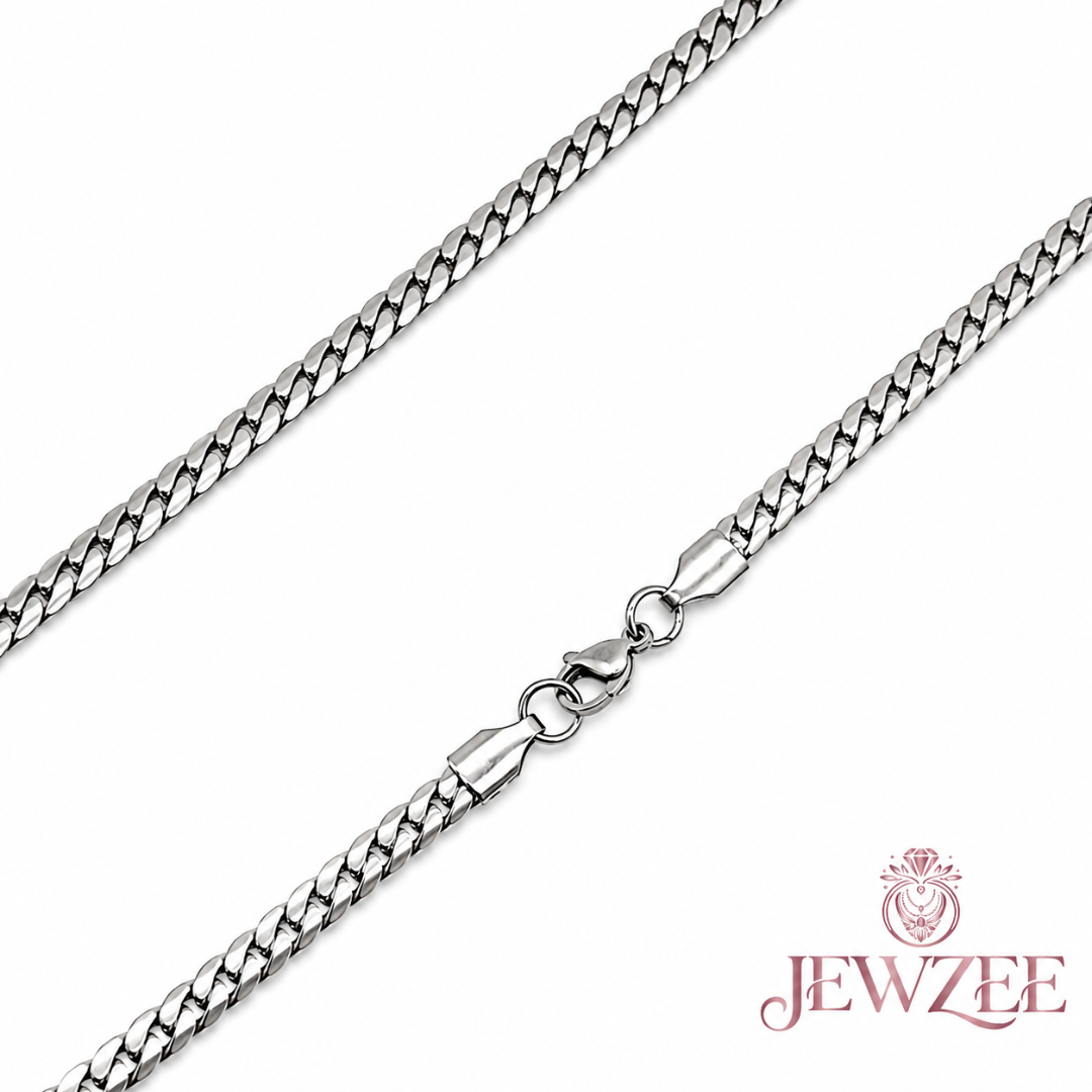 Classic Flat Silver Chain