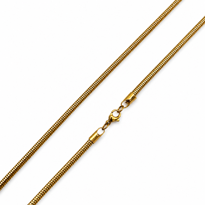 Round Snake 18K Gold Plated Chain