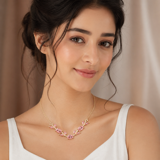 Pink Tulip Necklace for Women