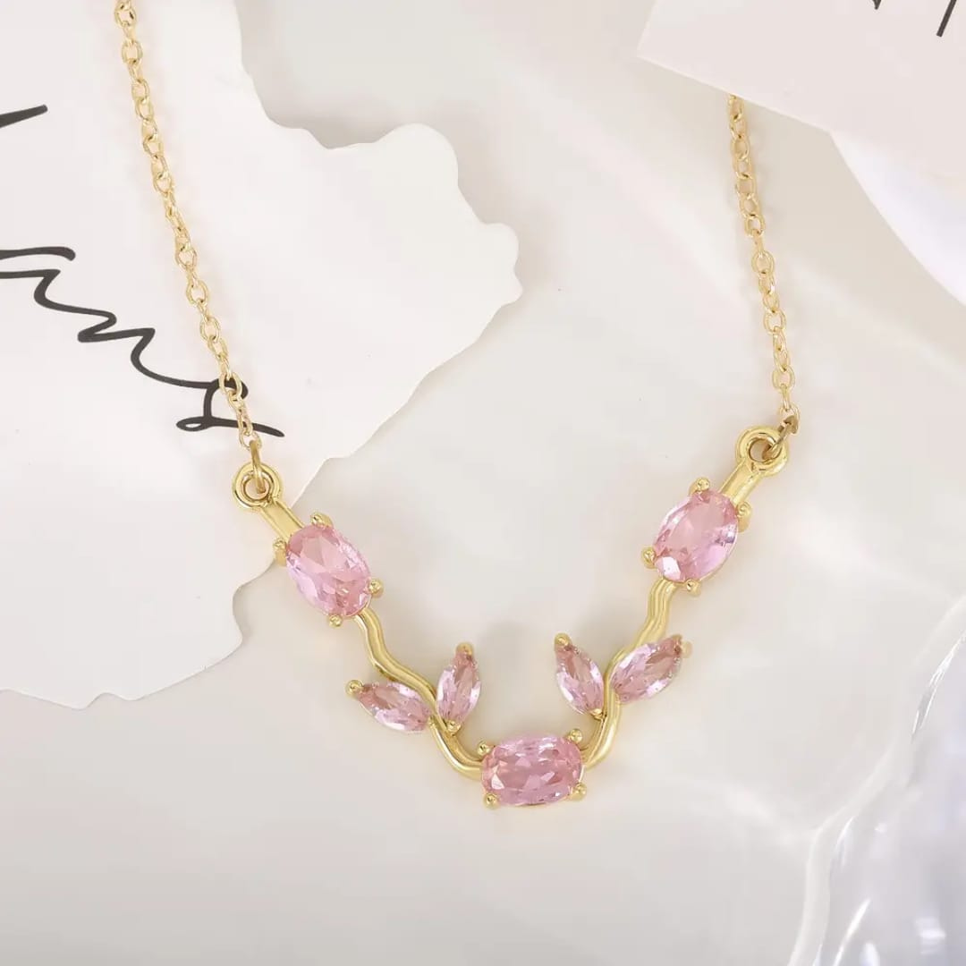 Pink Tulip Necklace for Women