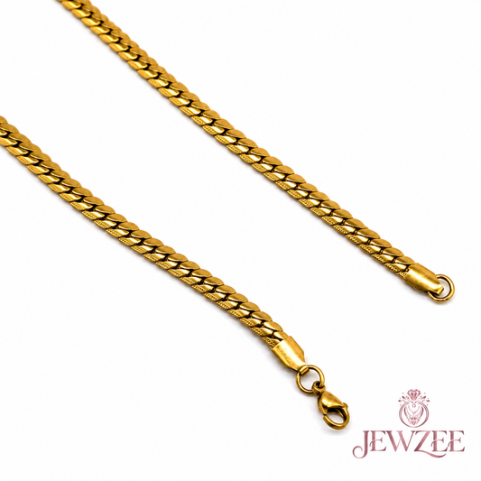18k Gold Plated Omega  Chain