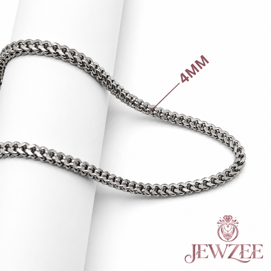 4mm Box Silver Chain