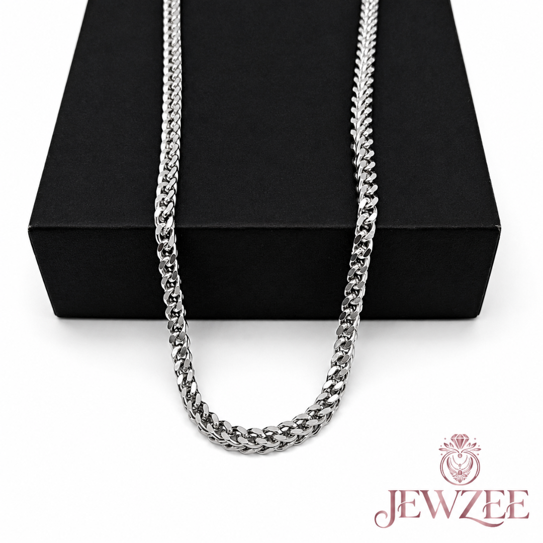 4mm Box Silver Chain