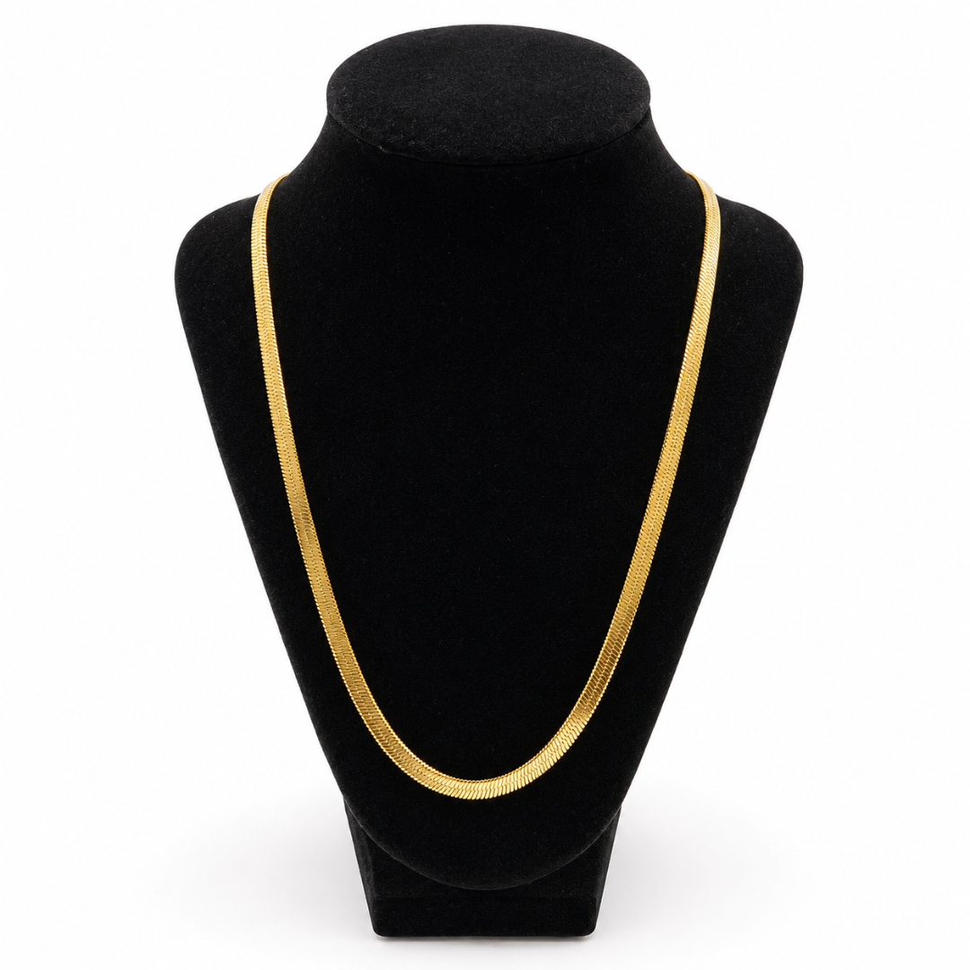 Flat Design 18K Gold Plated Chain