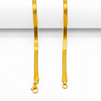 Flat Design 18K Gold Plated Chain