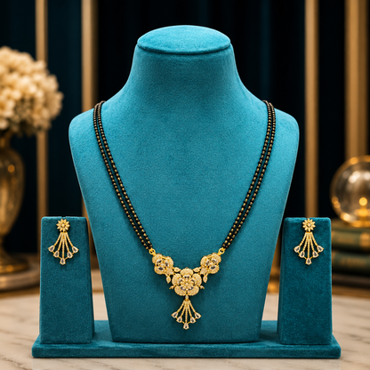 Royal Floral Mangalsutra Necklace Set