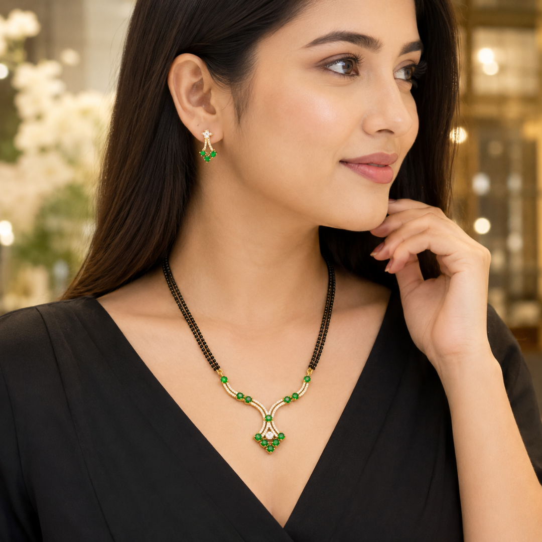Royal Green Sparkle Mangalsutra