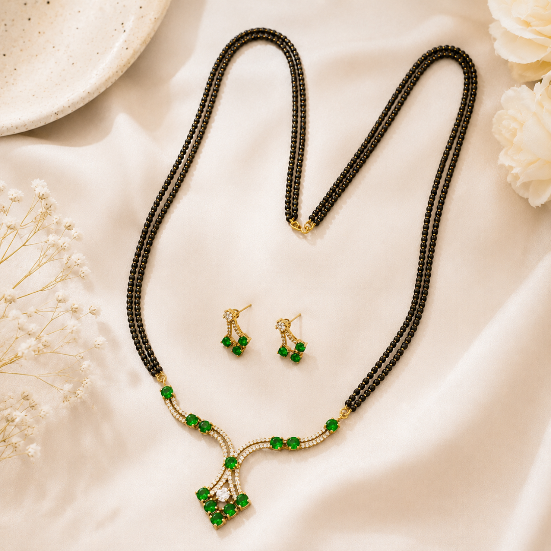 Royal Green Sparkle Mangalsutra