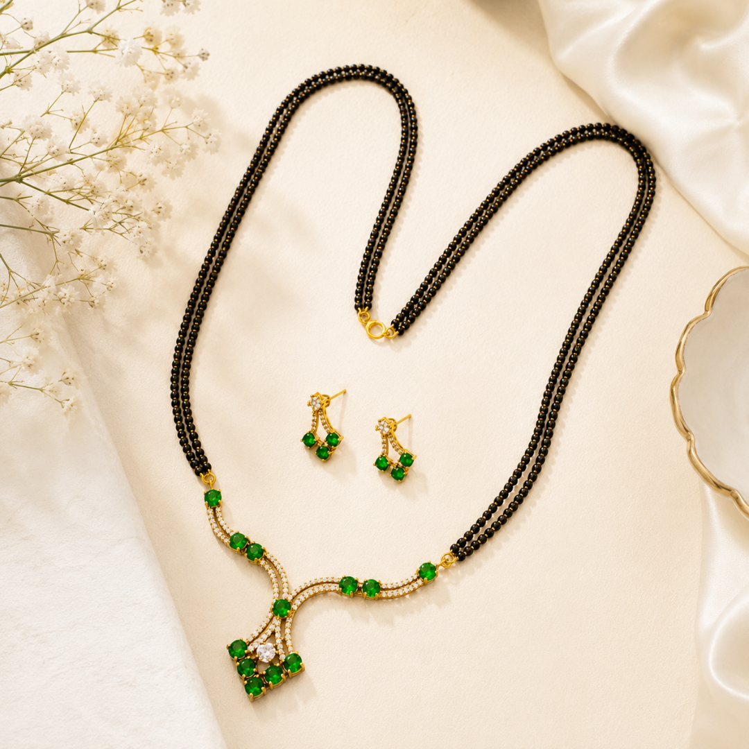 Royal Green Sparkle Mangalsutra
