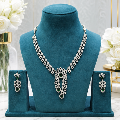 Royal Green Stone Necklace Set
